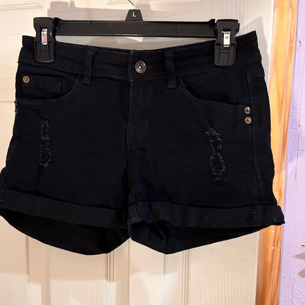 Black Jean shorts size three